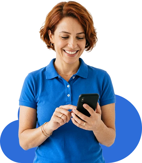 Gestora usando o TagPlus no celular